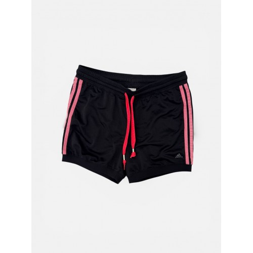Adidas Γυναικείο Αθλητικό Shorts Μαύρο με Ροζ Λεπτομέρειες